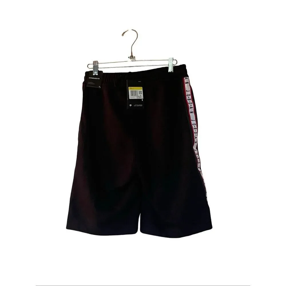 New Air Jordan Mens Black Standard Fit HBR Jumpman Fleece Shorts Size Small